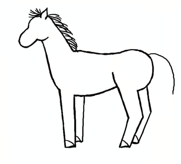 Нарисовать лошадку