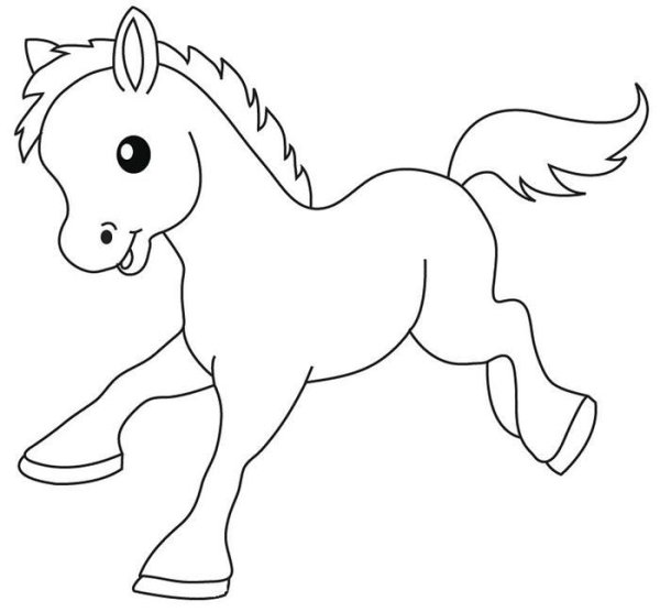 Этапы рисования лошади для детей