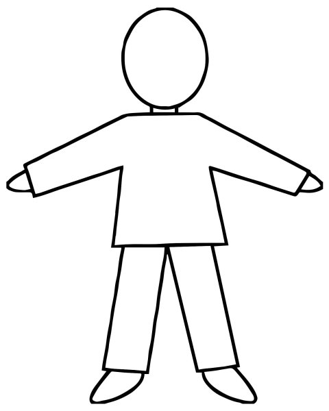 Человечек раскраска для детей
