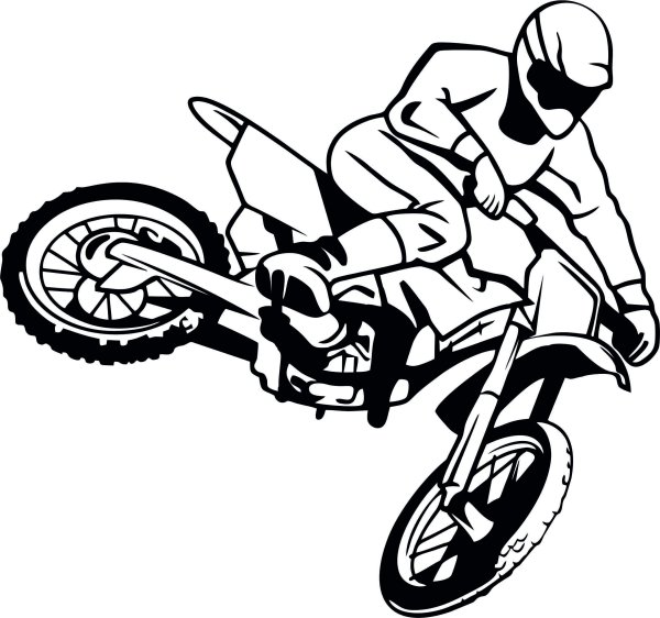 Раскраски для мальчиков питбайк