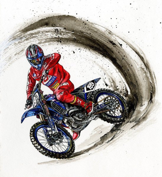 Спортивный мотоцикл арт