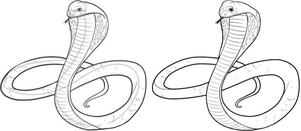 Змея нарисовать