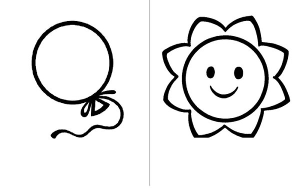 Цветочек раскраска для малышей