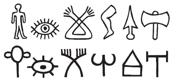 Знаки пиктографической письменности