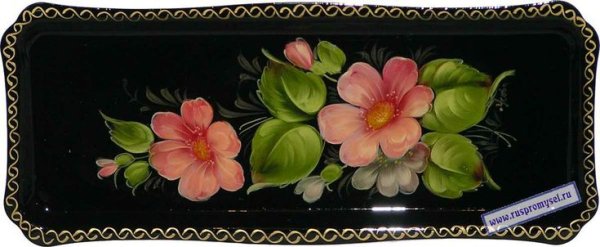 Поэтапная роспись жостовского подноса