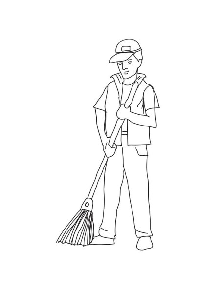 Дворник рисунок