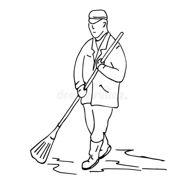 Дворник набросок