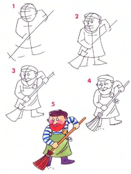 Дворник рисунок