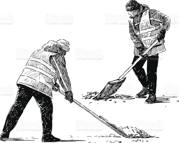 Дворник раскраска для детей