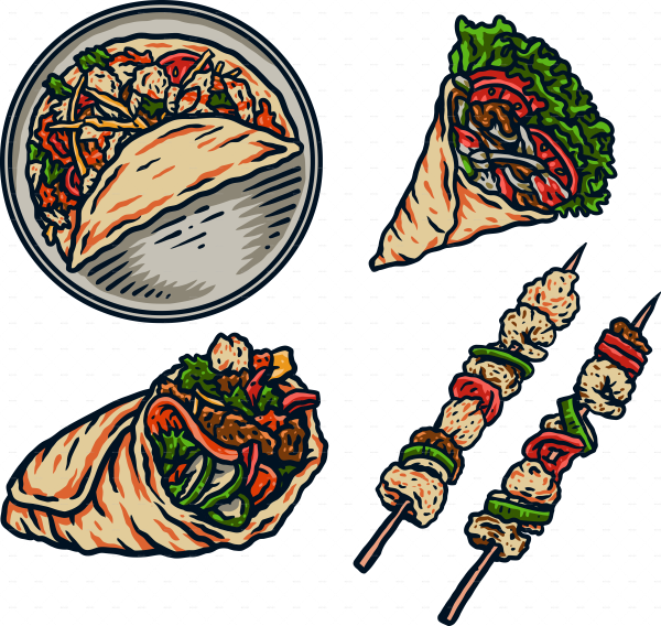 Шаурма мультяшная