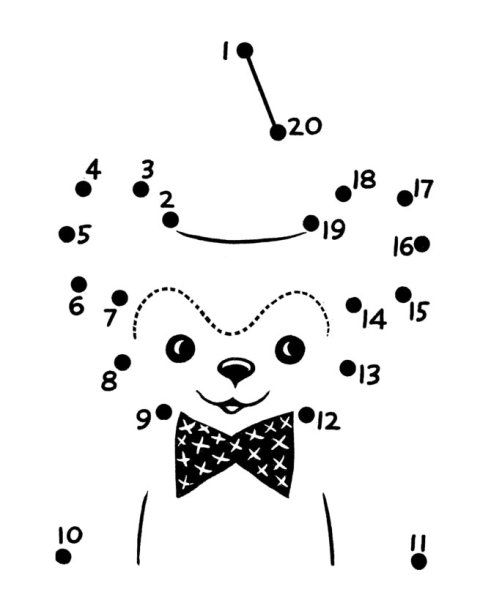 Соединить по точкам для малышей