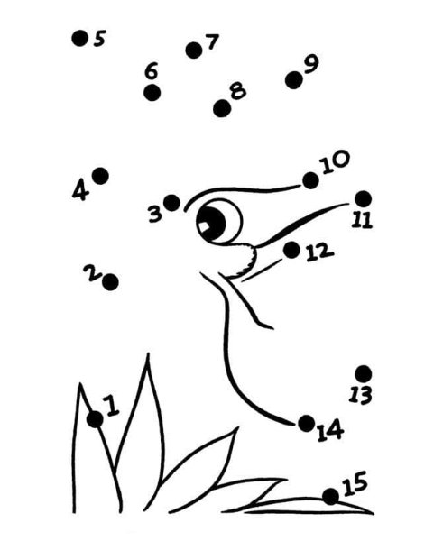 Соединить точки по цифрам до 10