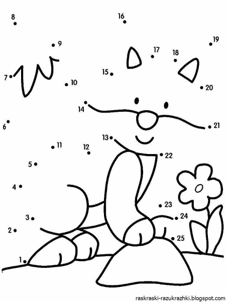 Обвести картинку по цифрам