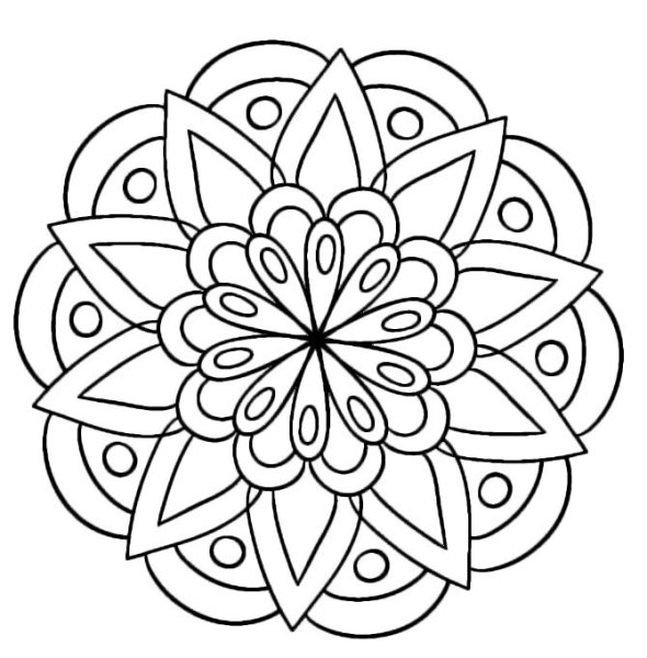 Орнамент раскраска для детей