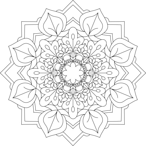 Мандала листья