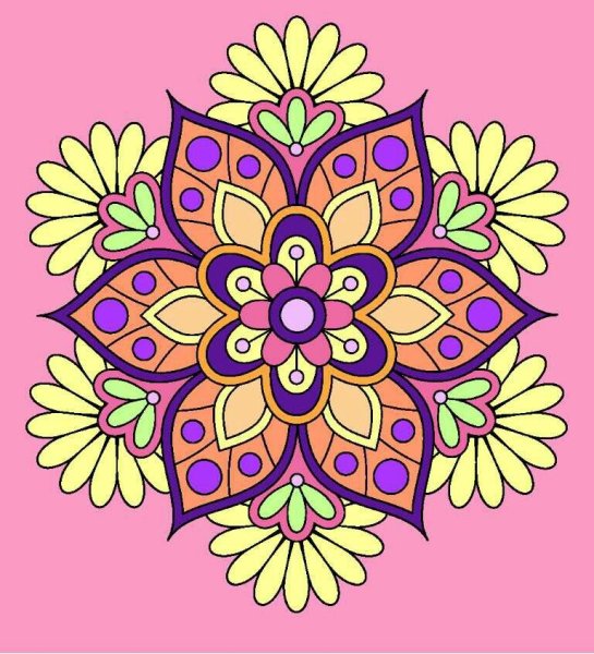 Роспись по ткани Мандала