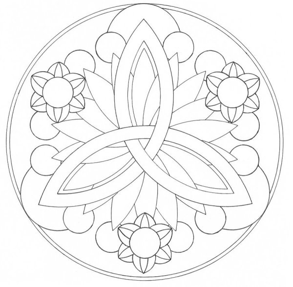 Орнамент в круге легкий