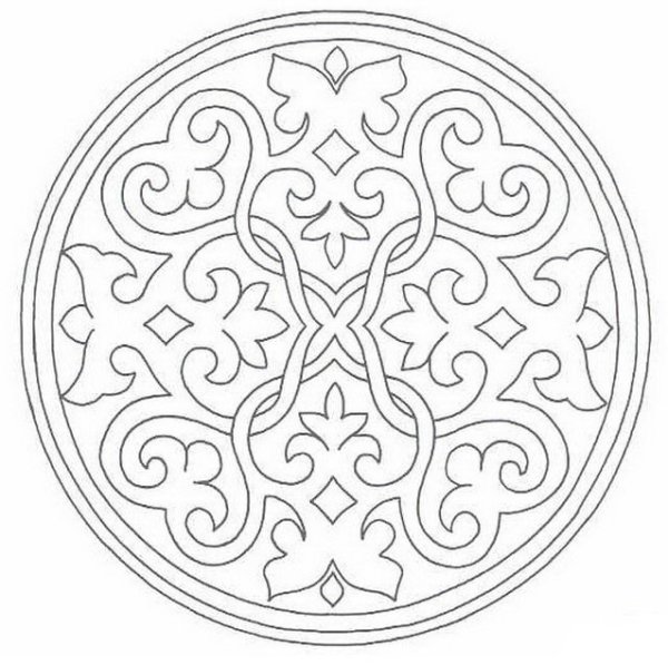 Мусульманский орнамент раскраска
