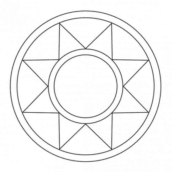 Геометрический орнамент в круге