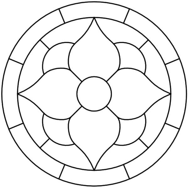Геометрический орнамент в круге