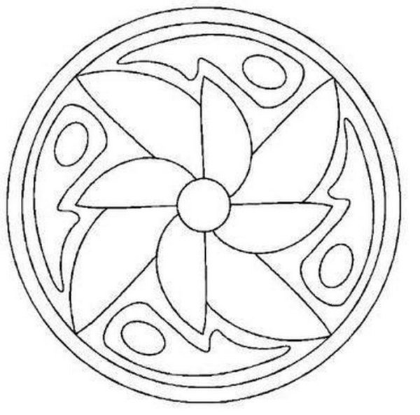 Декоративный орнамент в круге