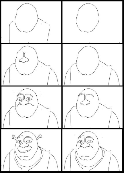 Как нарисовать Шрека