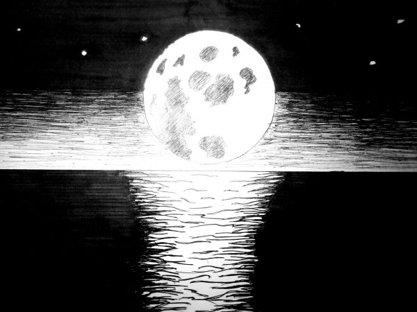 Полнолуние рисунок