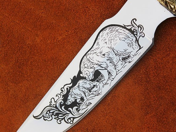 Рисунок на лезвие ножа