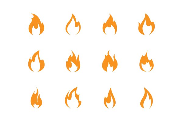 Огонь раскраска