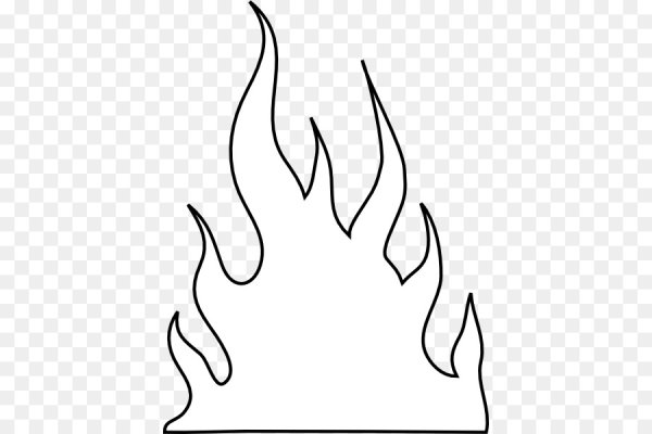 Языки пламени трафарет