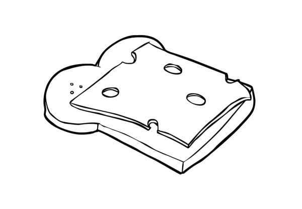 Раскраска бутерброд