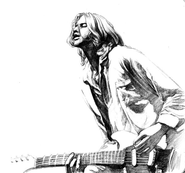 Курт Кобейн карандашом