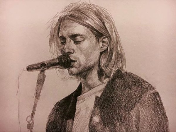 Курт Кобейн рисунок мультяшный