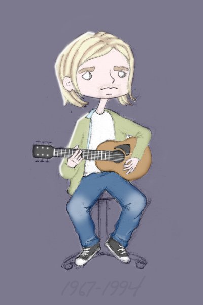 Курт Кобейн силуэт