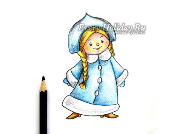 Снегурочка раскраска для детей