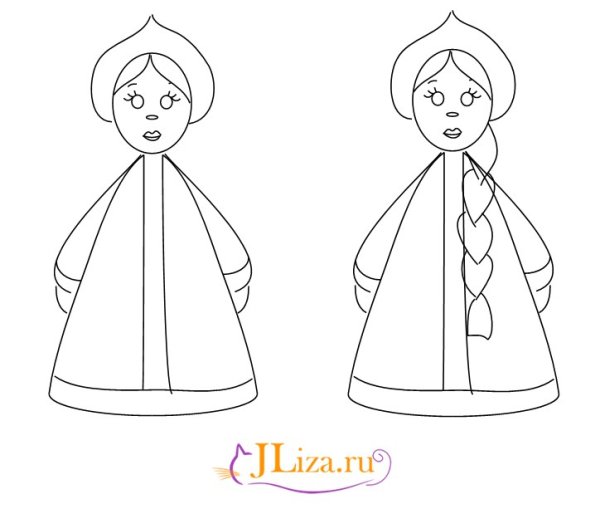 Рисование Снегурочки