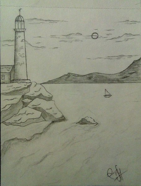 Морской пейзаж Наброски