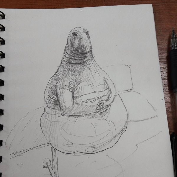 Ждун нарисованный