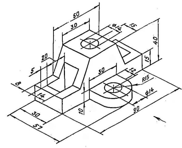 Карточки по черчению аксонометрические проекции