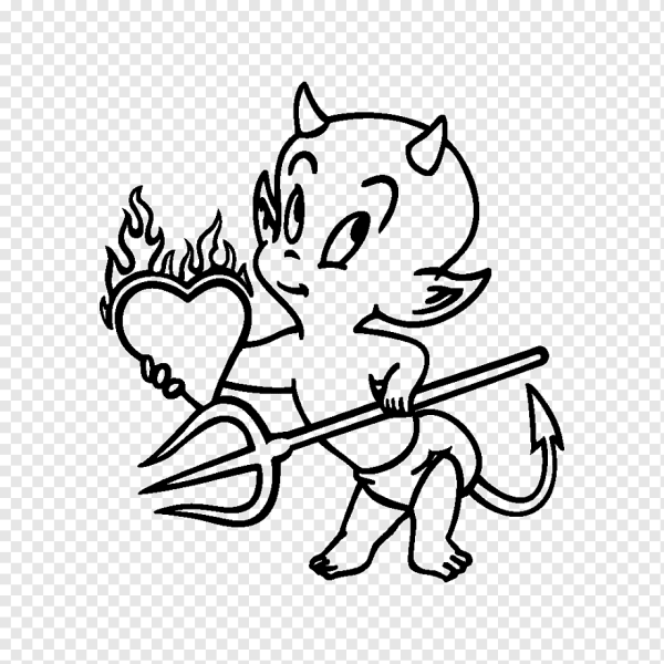 Маленький дьявол раскраска