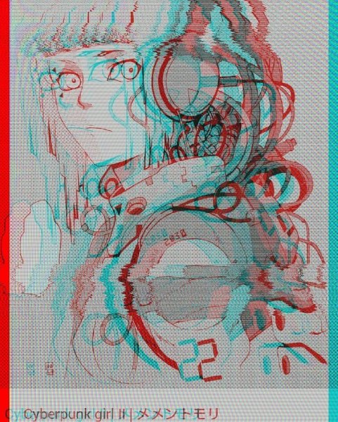 Рисование эффект глитч