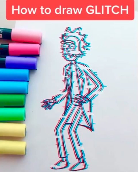 Рисование эффект глитч