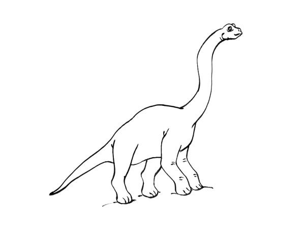 Диплодок динозавр нарисовать