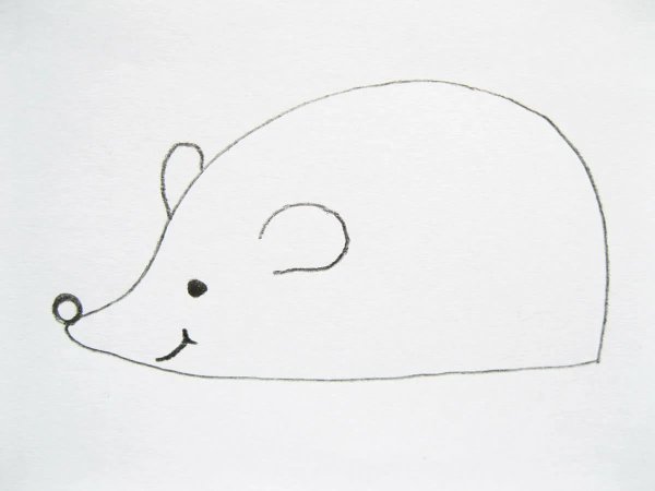 Ежиха с ежатами рисование карандашом