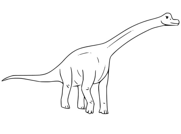 Раскраска динозавр Брахиозавр