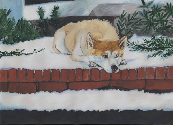 Хатико гуашью