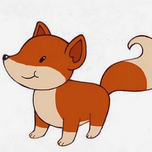 Рисунок лисы легкий