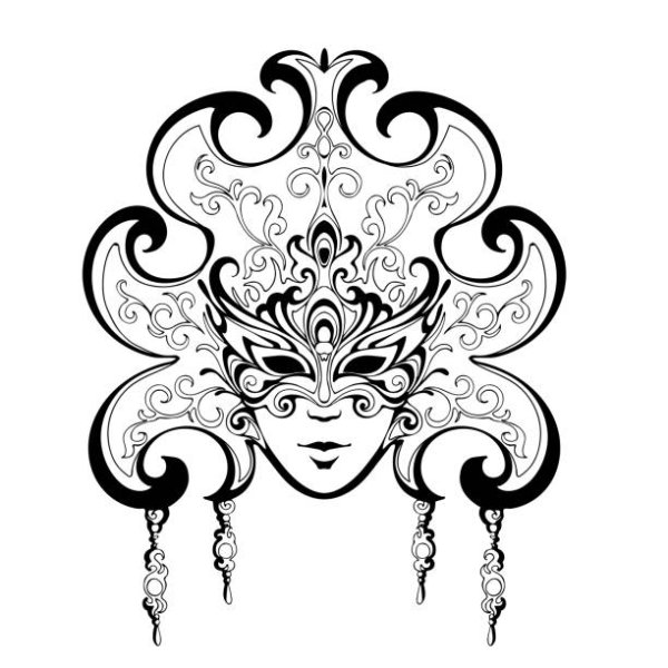 Венецианская маска вектор