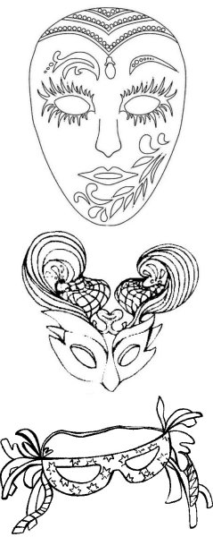 Эскиз маски карнавальной