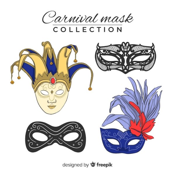 Эскиз маски для лица карнавальные